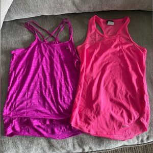 Nike bundle Women's Pink and Purple Tank Tops